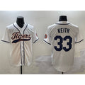 Detroit Tigers #33 Colt Keith White CLOTHIN With Patch Cool Base Stitched Jersey