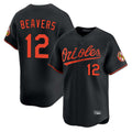 Baltimore Orioles #12 Dylan Beavers Player Black CLOTHIN Limited Home Game Stitched Jerseys