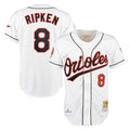 Baltimore Orioles #8 Cal Ripken Player White CLOTHIN Mitchell & Ness Home Game Stitched Jerseys