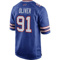 B.Bills #91 Ed Oliver Royal CLOTHIN Team Game Player Jersey