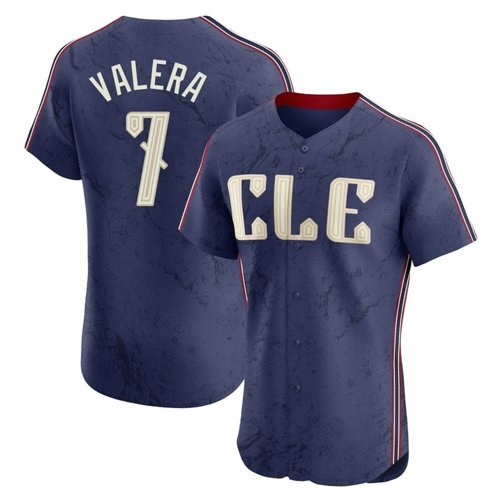 Cleveland Guardians #7 George Valera Player Navy CLOTHIN City Connect Limited Elite Home Stitched Jerseys