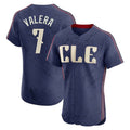 Cleveland Guardians #7 George Valera Player Navy CLOTHIN City Connect Limited Elite Home Stitched Jerseys