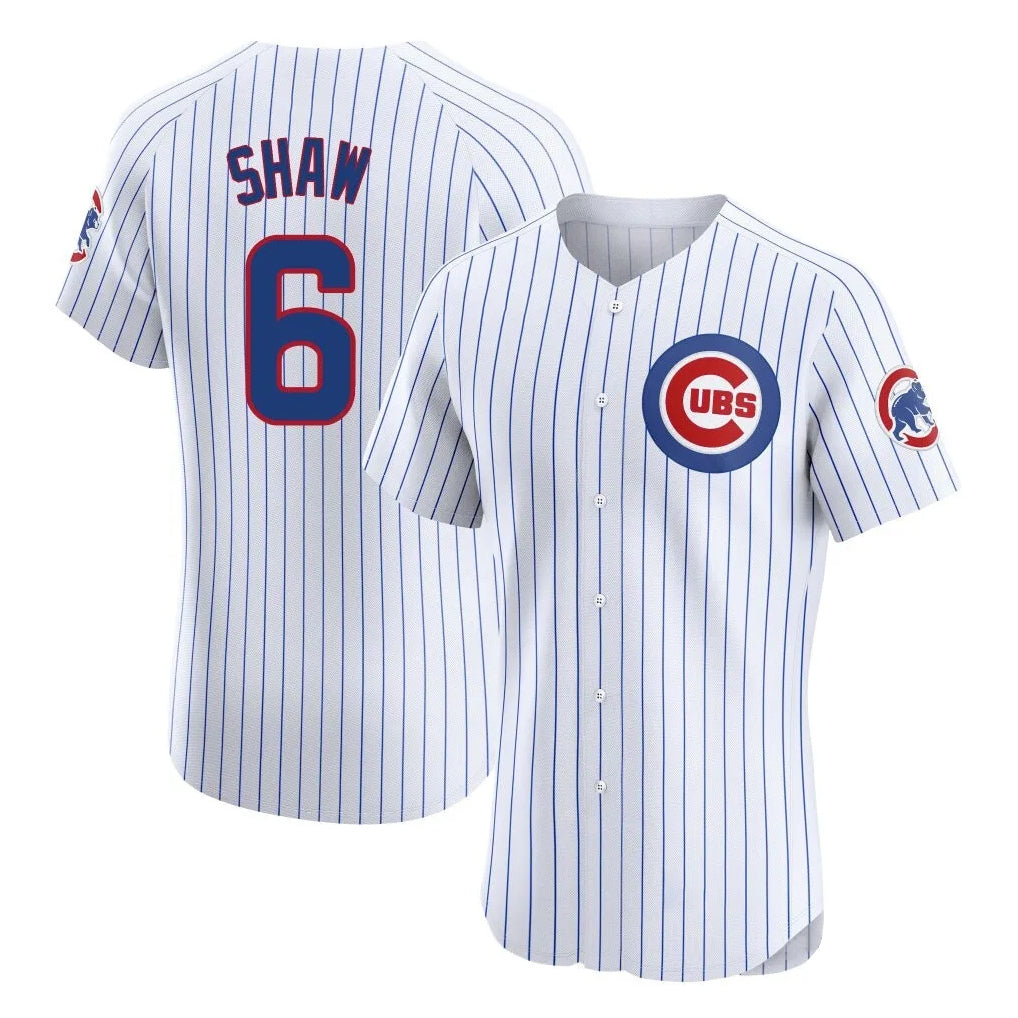 Chicago Cubs #6 Matt Shaw Player White CLOTHIN Limited Elite Home Game Stitched Jerseys