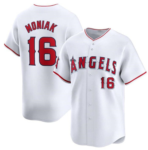 Los Angeles Angels #16 Mickey Moniak White CLOTHIN Home Limited Stitched Jersey