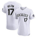 Colorado Rockies #17 Todd Helton Player White CLOTHIN Limited Elite Home Stitched Jerseys