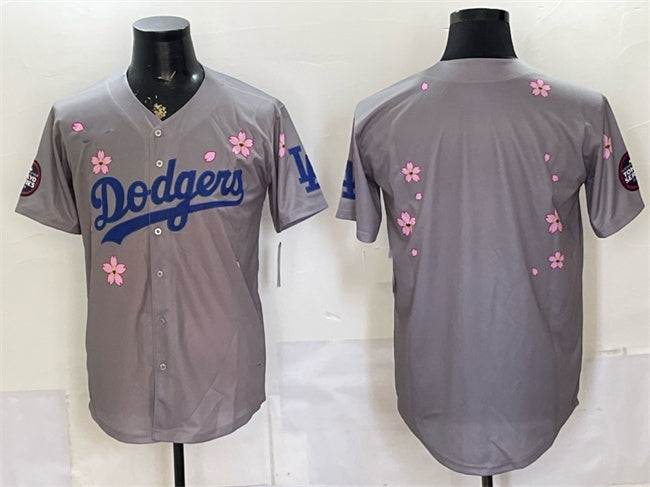 Los Angeles Dodgers Blank Grey CLOTHIN 2025 Tokyo Series Limited Stitched Jersey