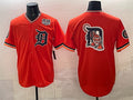 Detroit Tigers Team Big Logo Orange CLOTHIN 2026 Alternate USA 250' Patch Vapor Premier Limited Stitched Jersey