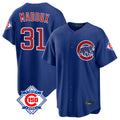 Chicago Cubs #31 Greg Maddux Player Royal CLOTHIN 150th Anniversary Home Game Stitched Jerseys