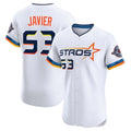 Houston Astros #53 Cristian Javier Player White CLOTHIN City Connect Limited Elite Home Stitched Jerseys