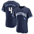 Chicago Cubs #4 Pete Crow-Armstrong Player Navy CLOTHIN City Connect Limited Elite Home Stitched Jerseys