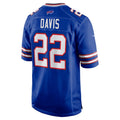 B.Bills #22 Ray Davis Royal CLOTHIN Game Jersey