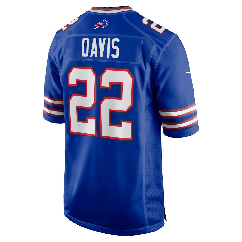 B.Bills #22 Ray Davis Royal CLOTHIN Game Jersey