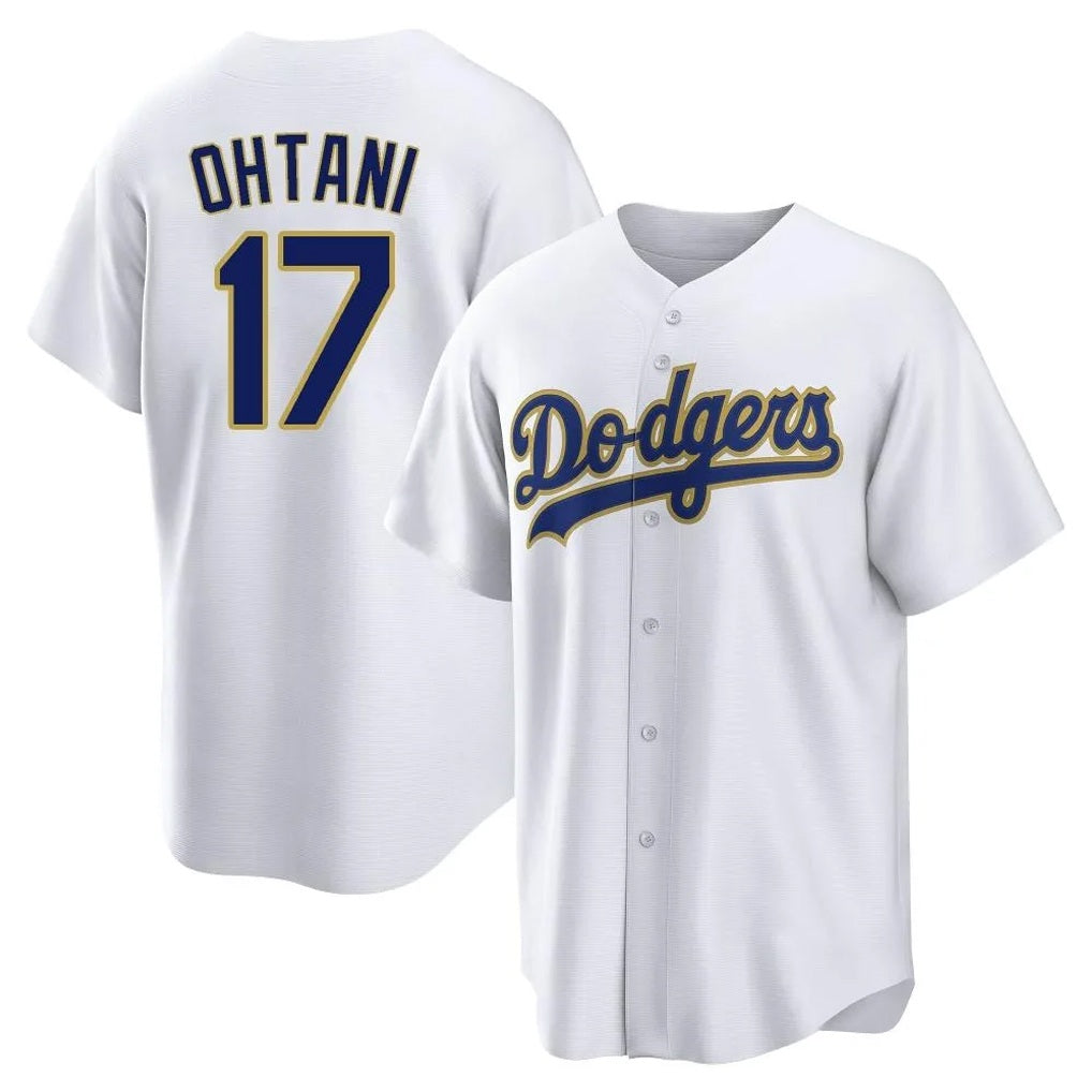 Los Angeles Dodgers #17 Shohei Ohtani Player Gold White CLOTHIN 2026 Collection Stadium Game Stitched Jerseys
