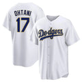 Los Angeles Dodgers #17 Shohei Ohtani Player Gold White CLOTHIN 2026 Collection Stadium Game Stitched Jerseys