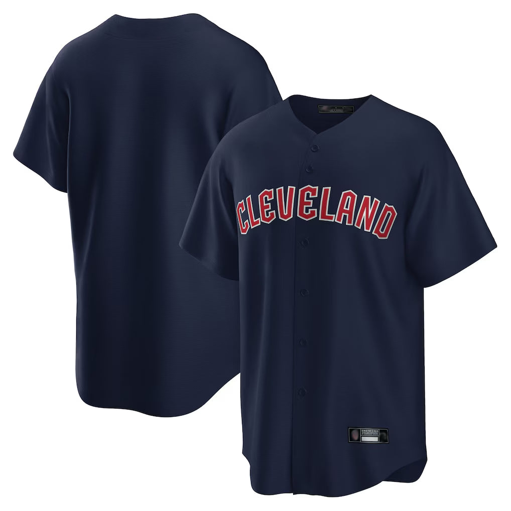 Cleveland Guardians Blank Player Navy CLOTHIN Game Home Stitched Jerseys
