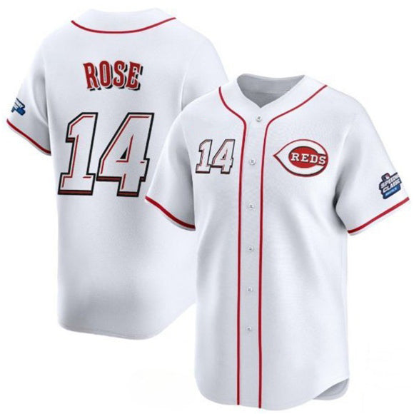 Cincinnati Reds #14 Pete Rose White CLOTHIN 2025 Speedway Classic Home Limited Stitched Jersey