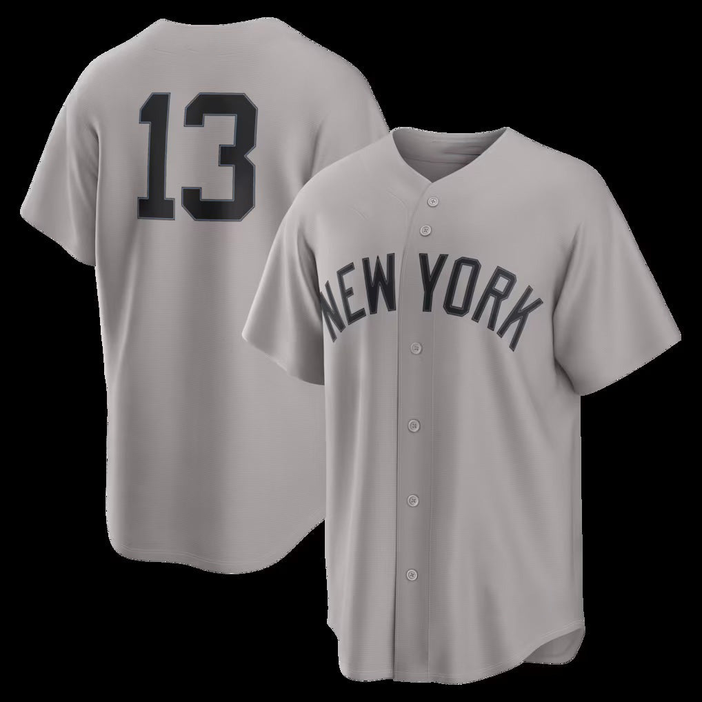 New York Yankees #13 Jazz Chisholm Jr. Gray CLOTHIN Road Replica Jersey 2