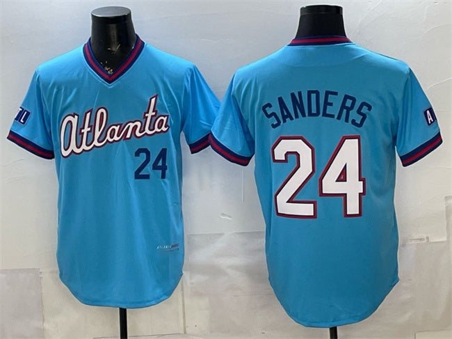 Atlanta Braves #24 Deion Sanders Powder Blue CLOTHIN 2026 City Connect Stadium Stitched Jersey