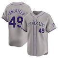 Colorado Rockies #49 Antonio Senzatela Player Gray CLOTHIN Limited Home Stitched Jerseys