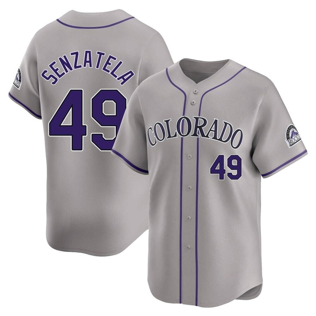 Colorado Rockies #49 Antonio Senzatela Player Gray CLOTHIN Limited Home Stitched Jerseys
