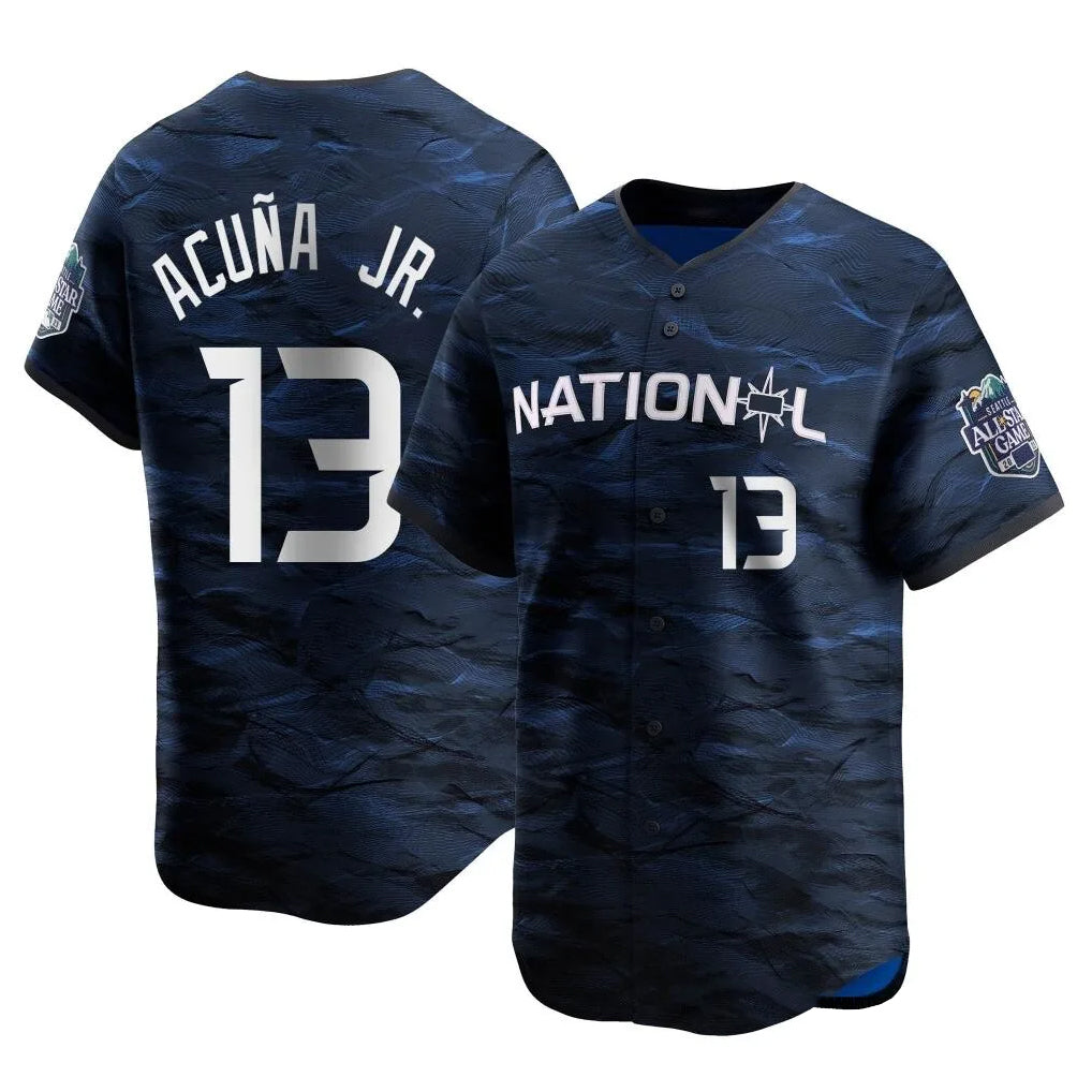 Atlanta Braves #13 Ronald Acuna Jr Player Royal CLOTHIN National League All-Star Limited Game Stitched Jerseys
