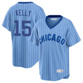 Chicago Cubs #15 Carson Kelly Player Blue CLOTHIN T-shirt Cooperstown Collection Limited Stitched Jerseys
