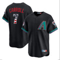 Arizona Diamondbacks #7 Corbin Carroll Player Black CLOTHIN USA 250 Fourth of July Home Game Stitched Jerseys