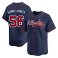 Atlanta Braves #56 Spencer Schwellenbach Player Navy CLOTHIN Limited Home Game Stitched Jerseys