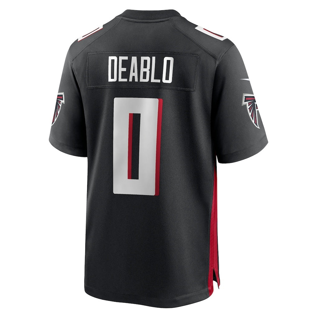 A.Falcons #0 Divine Deablo Black CLOTHIN Team Game Jersey