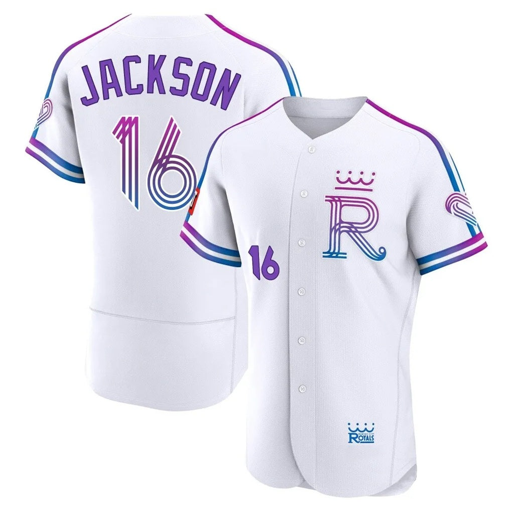 Kansas City Royals #16 Bo Jackson Player White CLOTHIN 2026 City Connect Limited Elite Home Stitched Jerseys