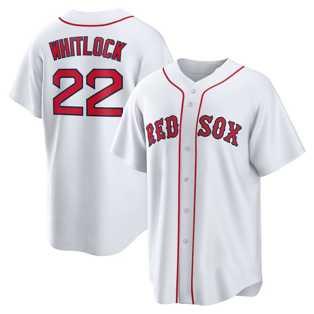 Boston Red Sox #22 Garrett Whitlock White CLOTHIN Home Replica Jersey