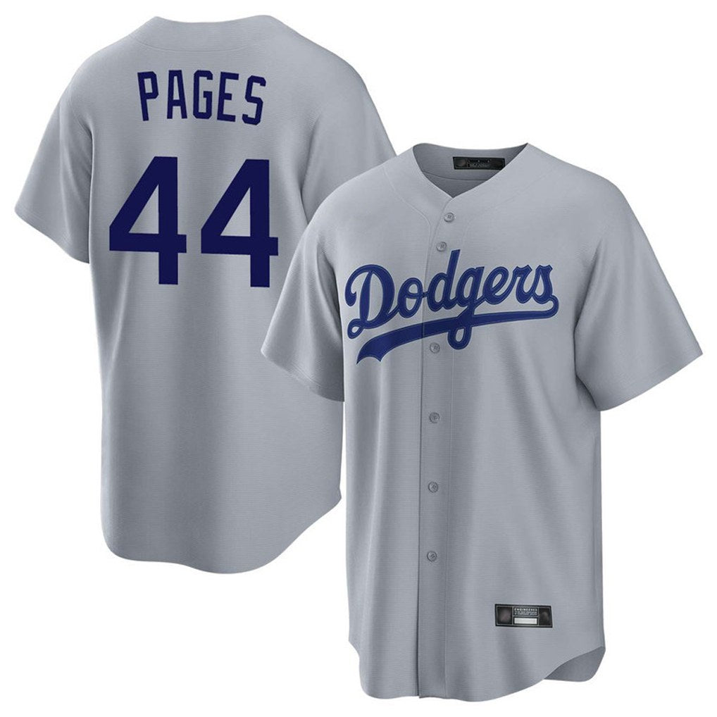 Los Angeles Dodgers #44 Andy Pages Player Gray CLOTHIN Game Stitched Jerseys