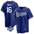 Los Angeles Dodgers #16 Will Smith Player Royal CLOTHIN World Series Meet Game Stitched Jerseys