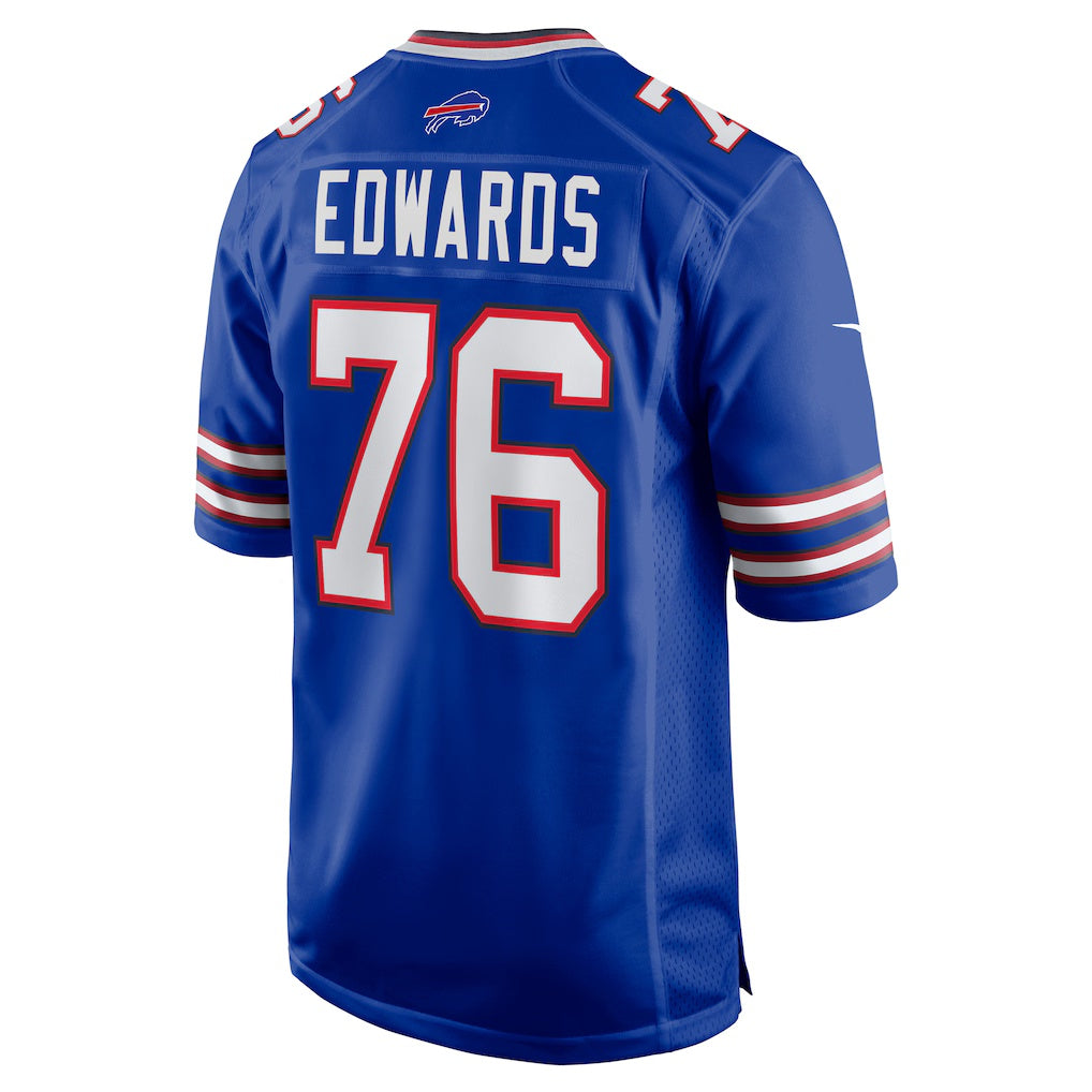 B.Bills #76 David Edwards Royal CLOTHIN Game Jersey