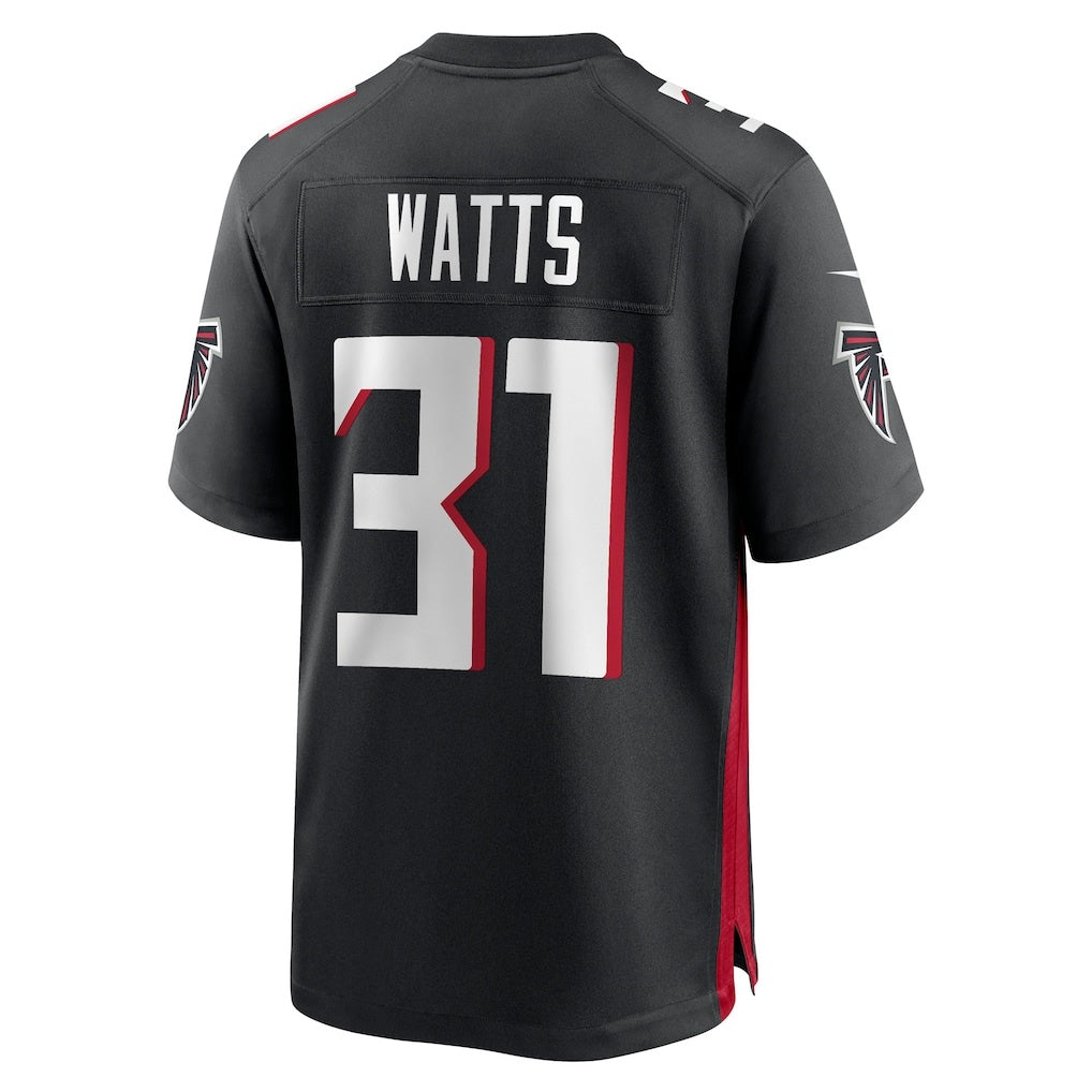 A.Falcons #31 Xavier Watts Black CLOTHIN Team Game Jersey