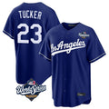Los Angeles Dodgers #23 Kyle Tucker Player Royal CLOTHIN World Series Game Stitched Jerseys