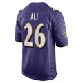 B.Ravens #26 Rasheen Ali Purple CLOTHIN Team Game Jersey