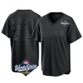 Los Angeles Dodgers #22 Clayton Kershaw Player Black CLOTHIN World Series Pitch Fashion T-shirt Stitched Jerseys