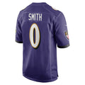 B.Ravens #0 Roquan Smith Purple CLOTHIN Team Game Jersey
