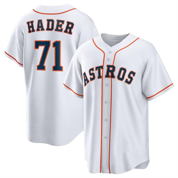 Houston Astros #71 Josh Hader White CLOTHIN Cool Base Stitched Jersey