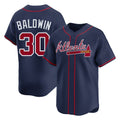 Atlanta Braves #30 Drake Baldwin Player Navy CLOTHIN Limited Home Game Stitched Jerseys
