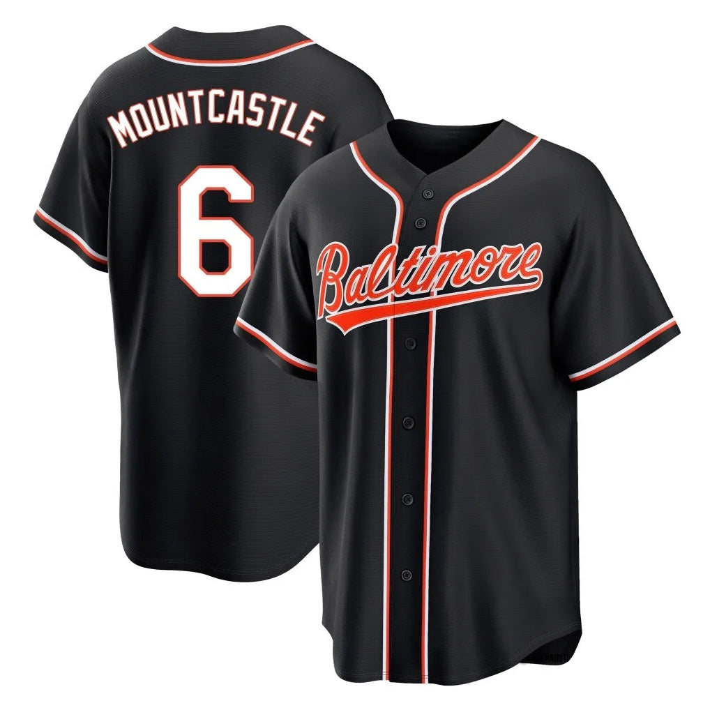 Baltimore Orioles #6 Ryan Mountcastle Player Black CLOTHIN Out Home Game Stitched Jerseys