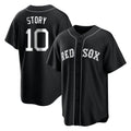 Boston Red Sox #10 Trevor Story Player Black CLOTHIN Home Game Stitched Jerseys