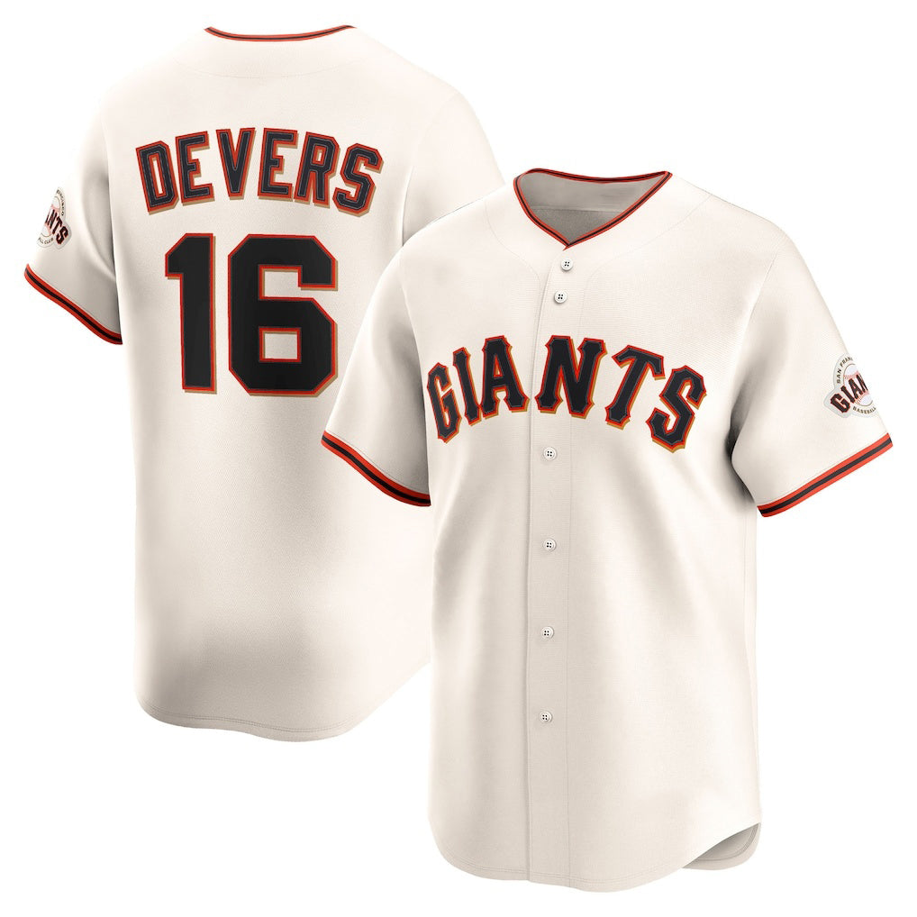 San Francisco Giants #16 Rafael Devers Cream CLOTHIN Home Limited Player Jersey