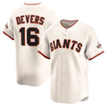 San Francisco Giants #16 Rafael Devers Cream CLOTHIN Home Limited Player Jersey