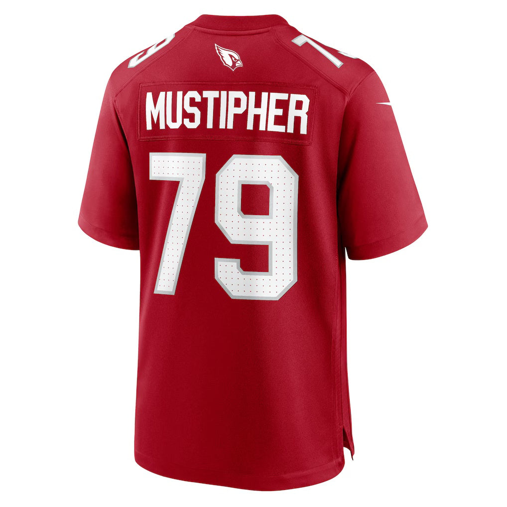 A.Cardinals #79 PJ Mustipher Cardinal CLOTHIN Team Game Jersey
