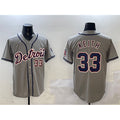 Detroit Tigers #33 Colt Keith Gray CLOTHIN Cool Base Stitched Jersey