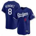 Los Angeles Dodgers #8 Enrique Hern¨¢ndez Player Royal CLOTHIN Limited Home Stitched Jerseys