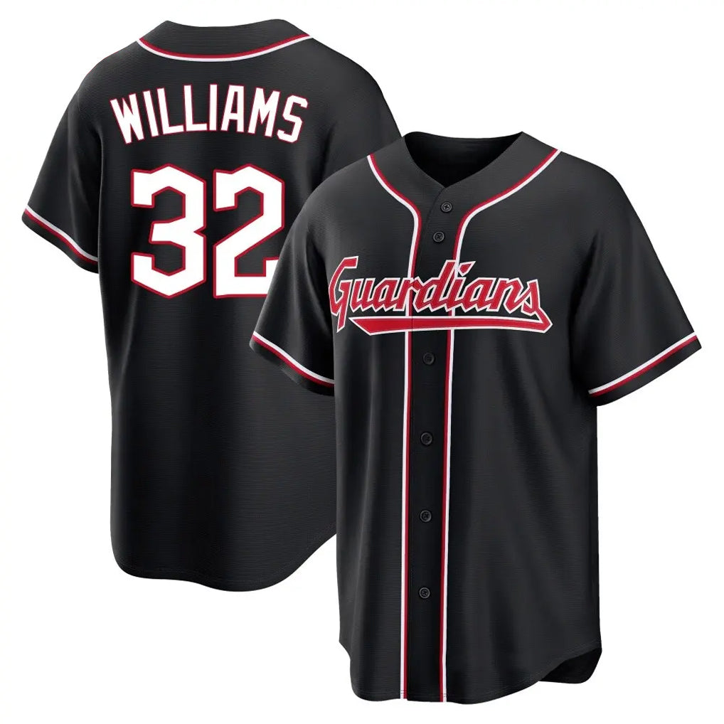 Cleveland Guardians #32 Gavin Williams Player Black CLOTHIN Fashion Out Home Game Stitched Jerseys