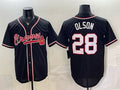Atlanta Braves #28 Matt Olson 2026 Fashion Replica Black CLOTHIN Out Stitched Jersey